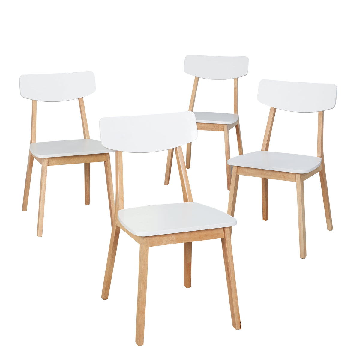 Simple Living Modern Dining Chairs Set of 4 with Angled Legs and Mid-Century Style