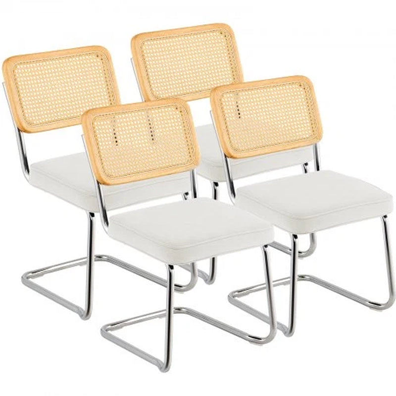 Elevate Your Space with Our Set of 4 Mid Century Modern Rattan Dining Chairs! 🌟 Upholstered Velvet & Retro Style Perfect for Any Room! 🪑✨