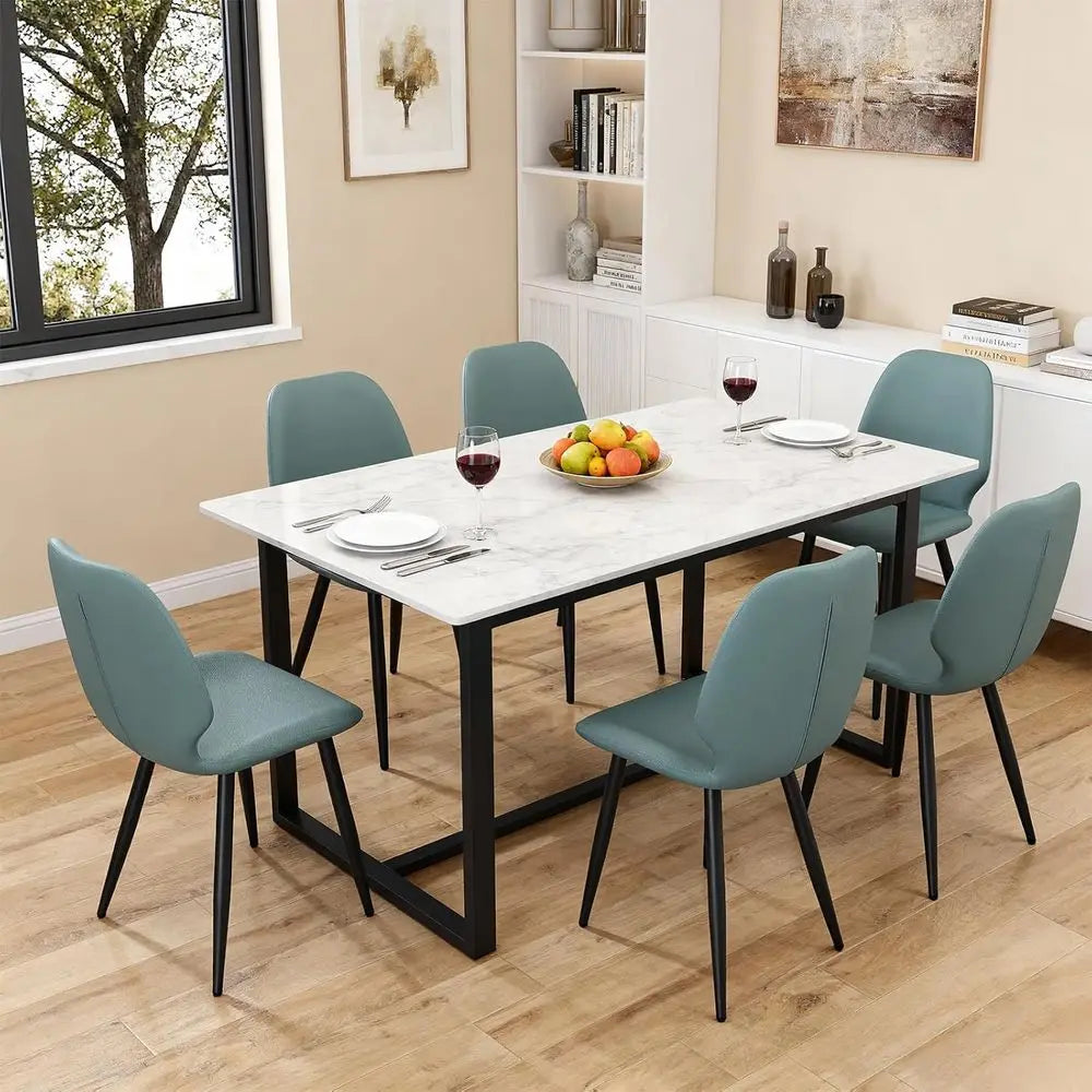 The Belmont Emerald Velvet Dining Set