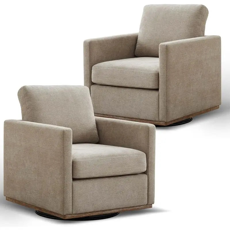 Astoria Collection | Sculptural Atomic-Era Swivel Accent Chairs - Set of Two - Curated Furniture for the Modern Living Collection | Woodies ON Woodlawn