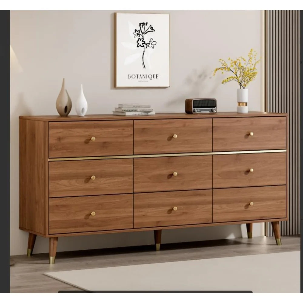 The Belmont Walnut 9-Drawer Dresser