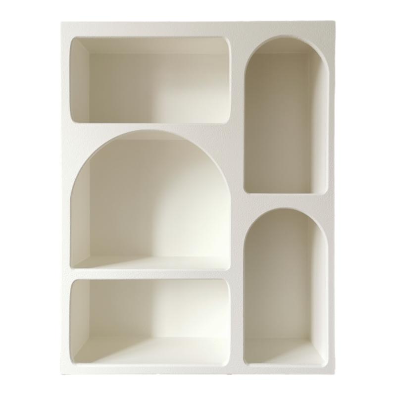 Meridian Collection | California White Lacquer Storage Cabinet - featuring close-up joinery and artisanal finish quality in a Mid-Century Modern living room setting.