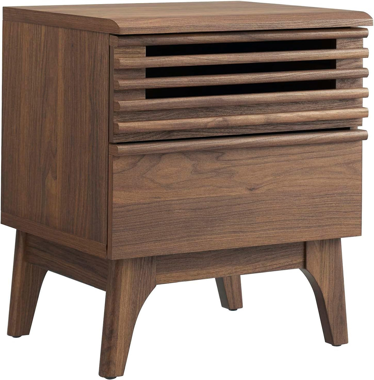 Modway Render Mid-Century Modern, Nightstand, Walnut
