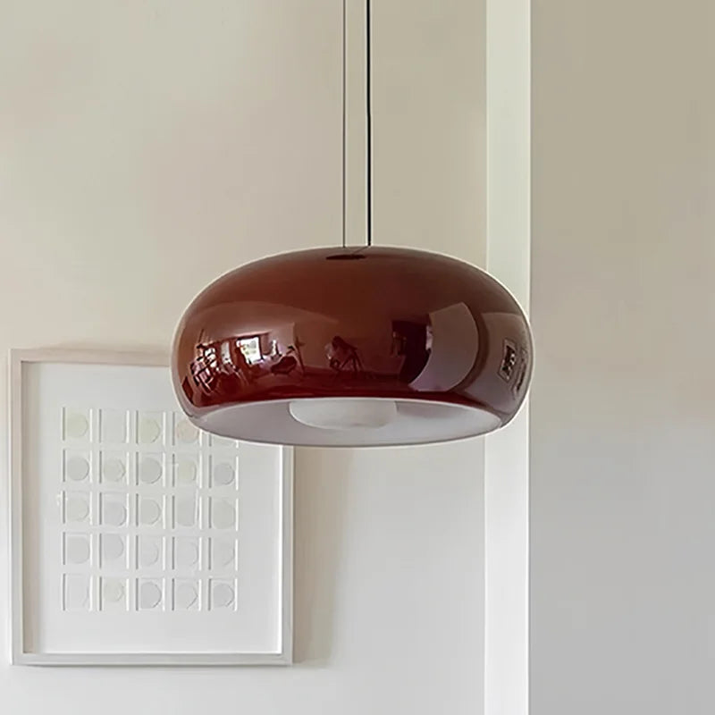 The Astoria Ruby Glass Pendant