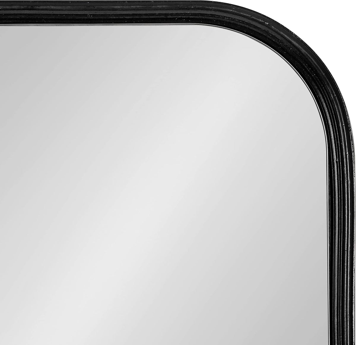 Caskill Wall Mirror, 20 X 32, Black, Decorative Cowbell Inspired Mirror with Oblong Rectangular Shape and Versatile Styling Options