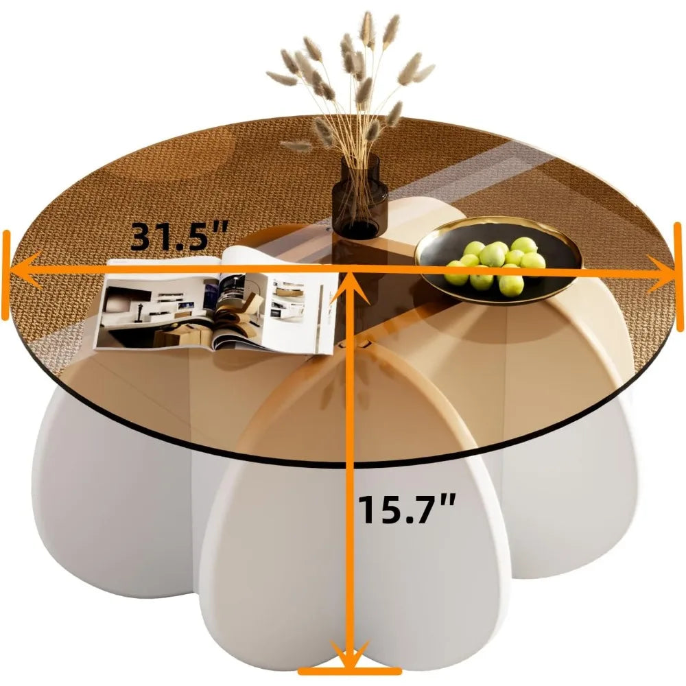 Astoria Collection | Hairpin-Legged Glass-Top Tempered Glass Coffee Table - featuring close-up joinery and artisanal finish quality in a Mid-Century Modern living room setting.