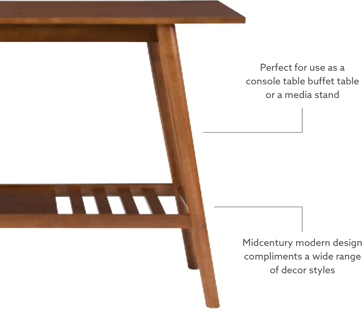 Dresden Collection | Architectural Walnut Console - featuring close-up joinery and artisanal finish quality in a Mid-Century Modern entryway setting.