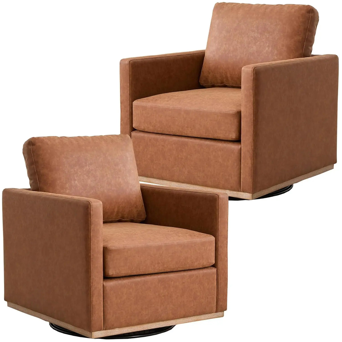 Astoria Collection | Sculptural Atomic-Era Swivel Accent Chairs - Set of Two - Curated Furniture for the Modern Living Collection | Woodies ON Woodlawn