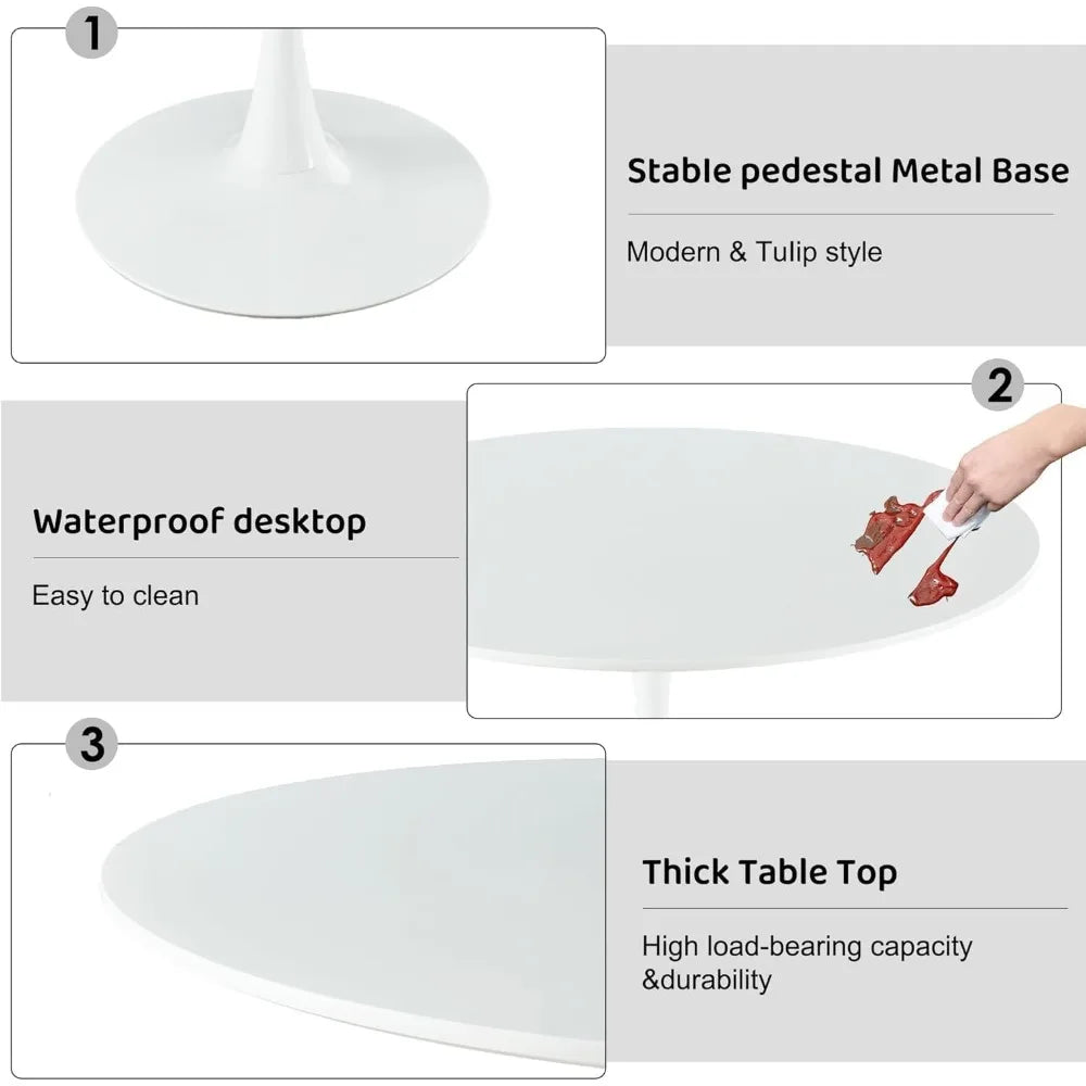 Dresden Collection | Sculptural Marble-Topped Carrara Marble Tulip Table - presented at scale within a designed interior in a Mid-Century Modern living room setting.