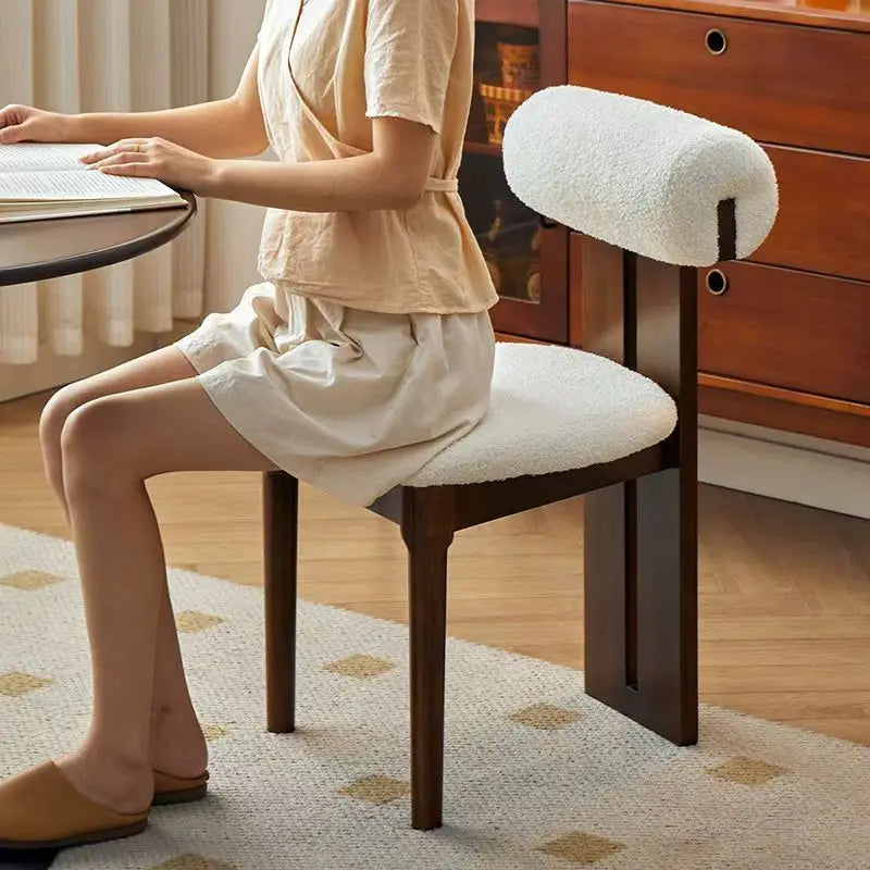 Dresden Collection | Tapered-Leg Atomic-Era Walnut Dining Chair - presented at scale within a designed interior in a Mid-Century Modern dining room setting.