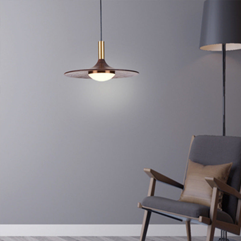 Belmont Collection | Geometric Nordic Nordic Wood Chandelier - styled from an alternate angle revealing dimensional depth in a Mid-Century Modern living room setting.