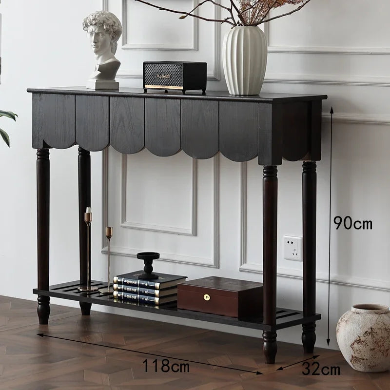 Ellington Collection | Atomic-Era Entryway Walnut Console - detail view 12 revealing design nuance in a Mid-Century Modern entryway setting.