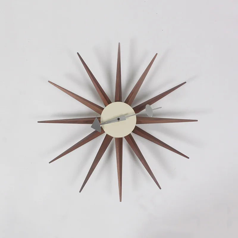 The Astoria Sunburst Walnut Wall Clock