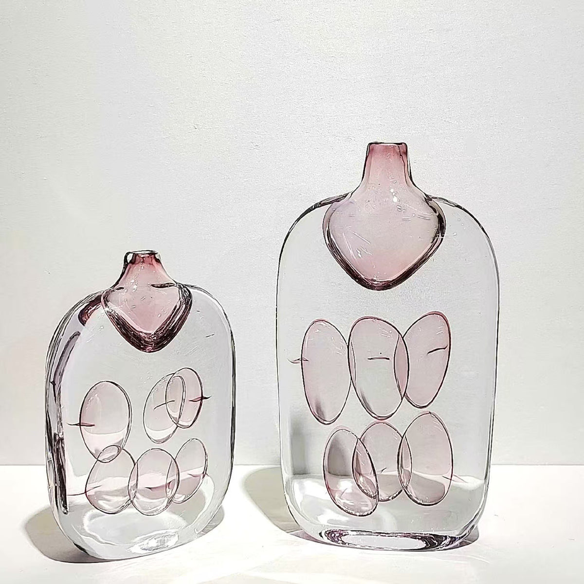 Fontaine Collection | Sculptural Glass-Topped Bubble Glass - showcasing full sculptural form and curated finish in a Mid-Century Modern living room setting.