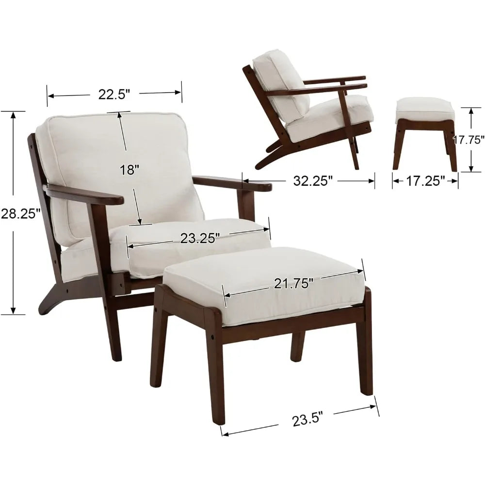 The Fontaine Walnut & Bouclé Accent Chair