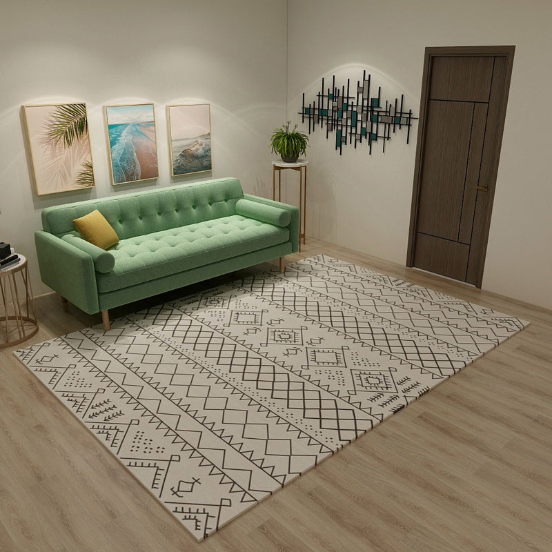 Mid-Century Modern Luxe Minimalist Living Room Carpet