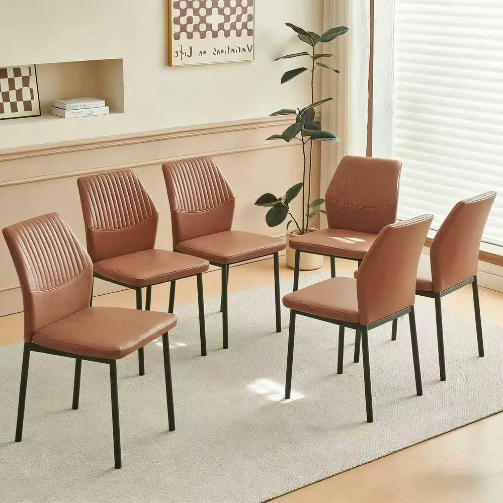 Ellington Collection | Tapered-Leg Curved Walnut Dining Chairs Set - highlighting material texture and craftsmanship detail in a Mid-Century Modern dining room setting.