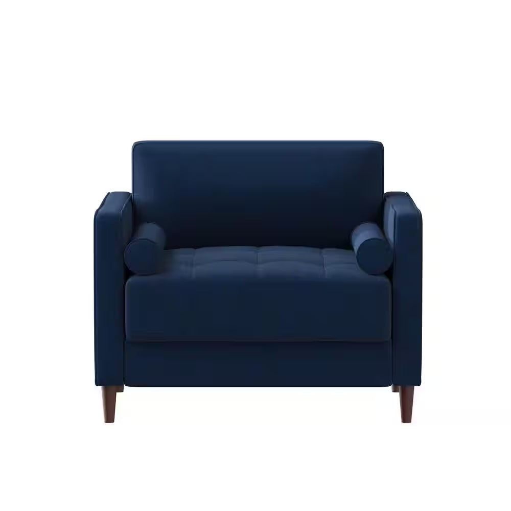 Lillith Navy Blue Mid Century Modern Chair