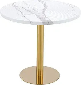 Dresden Collection | Sculptural Marble-Topped Carrara Marble Tulip Table - featuring close-up joinery and artisanal finish quality in a Mid-Century Modern living room setting.