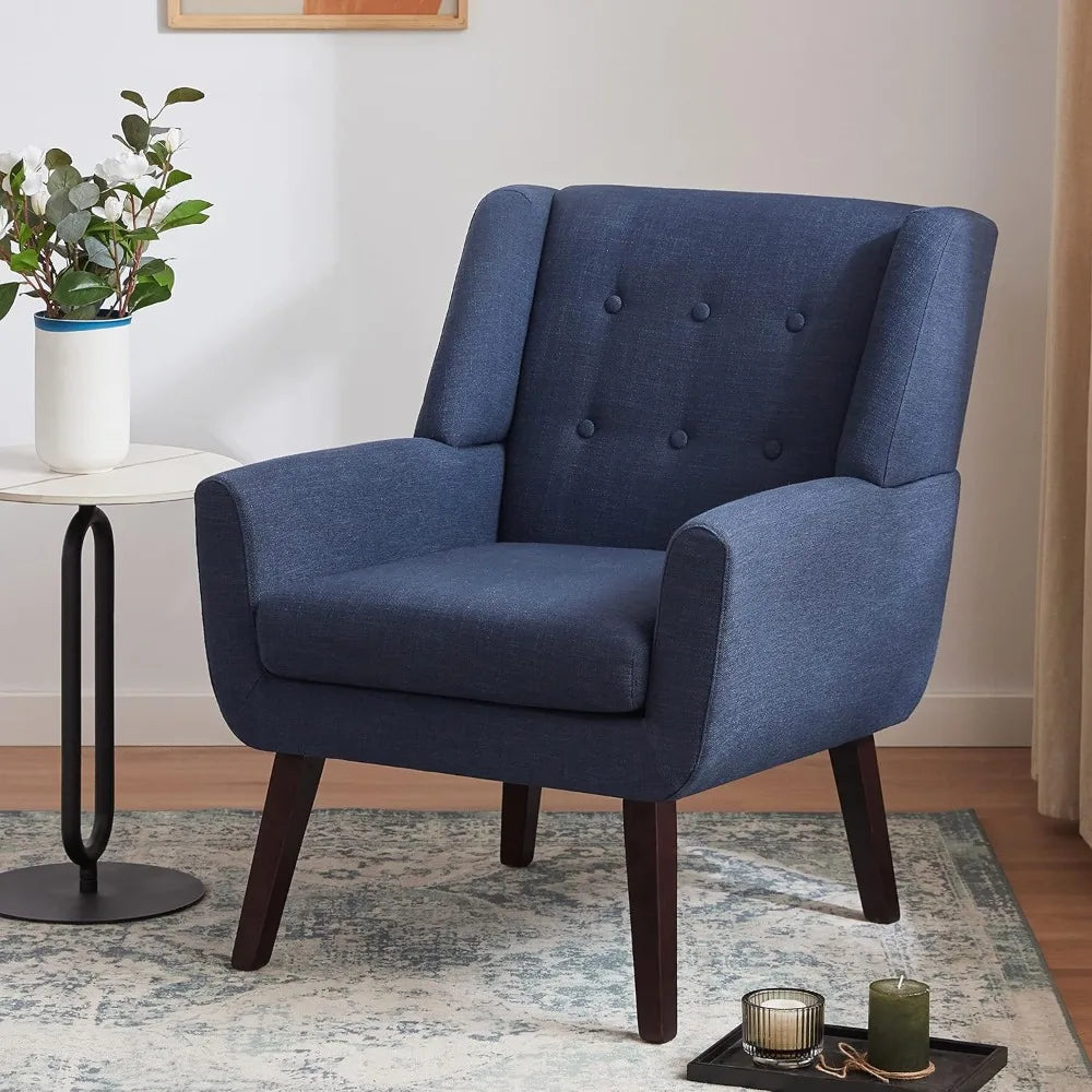 The Fontaine Linen Tufted Accent Chair