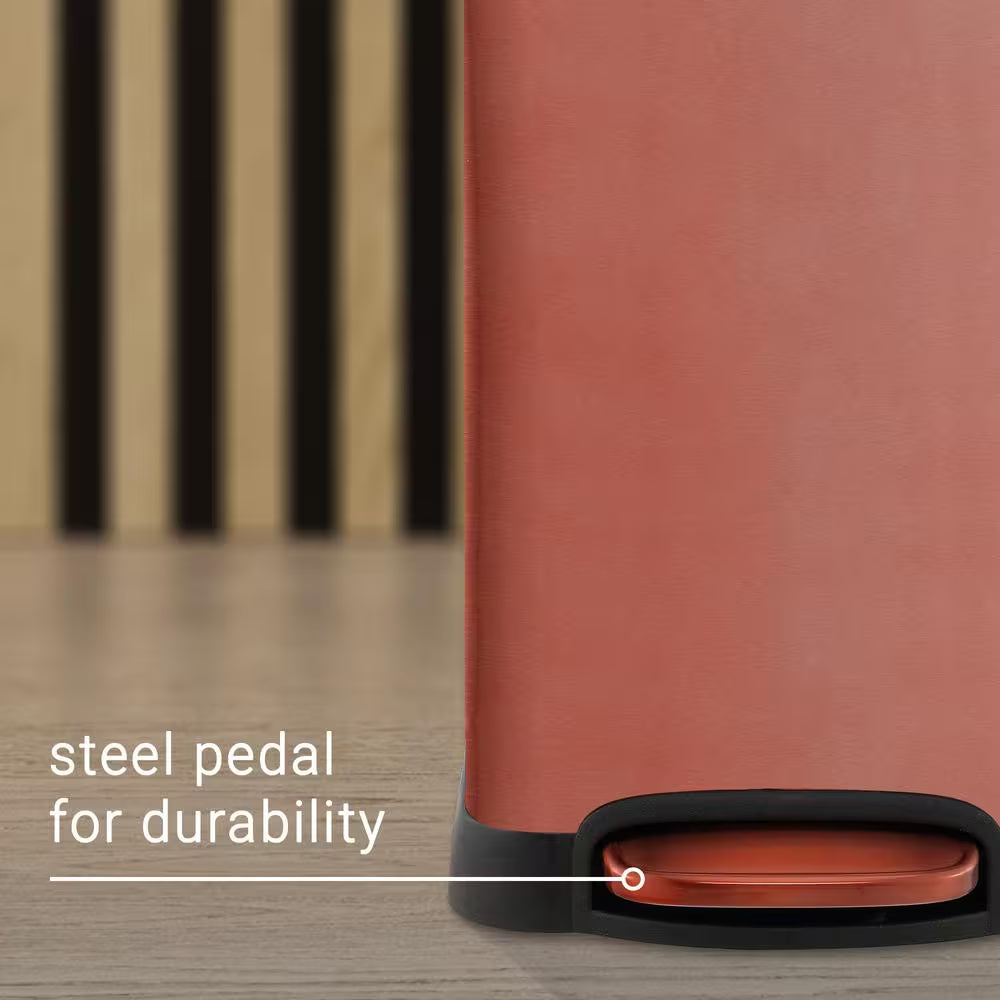 Betty Retro Mini 3.2 Gal. Rose Gold Step-Open Trash Can