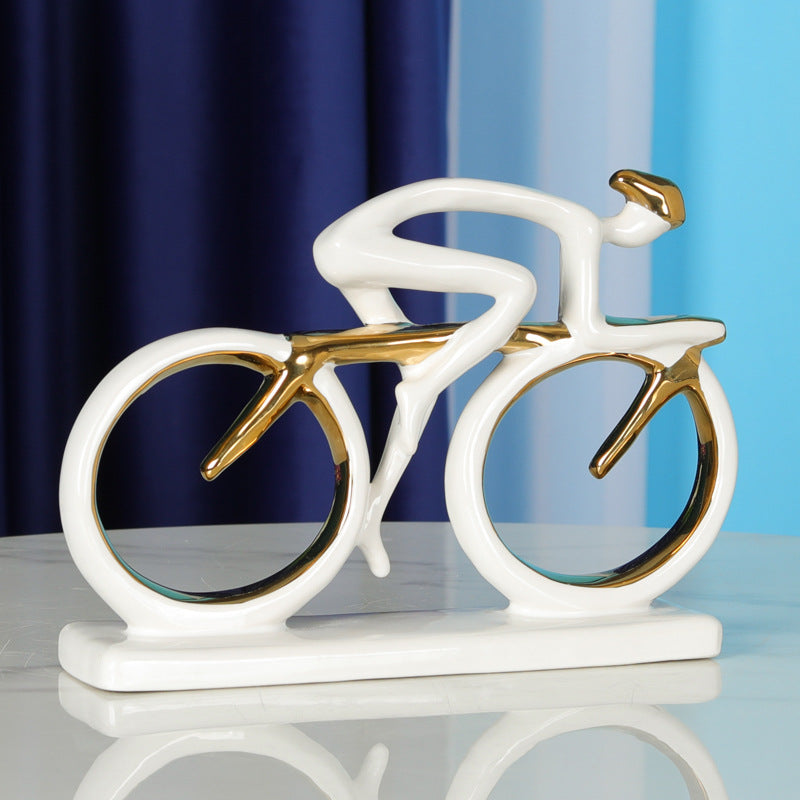 Elegant Ceramic Bicycle Ornament – Light Luxury Décor