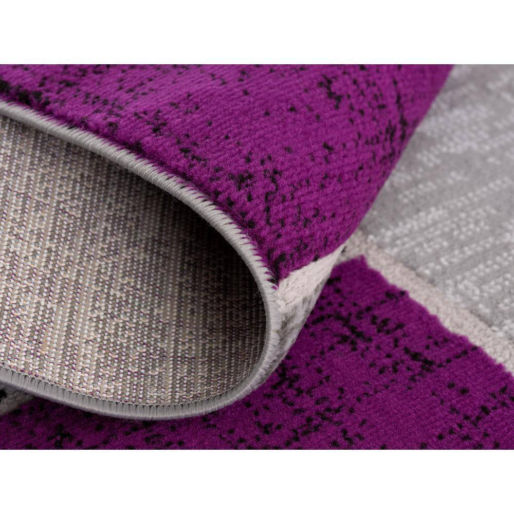 Verena Purple Geometric 2 Ft. X 6 Ft. Runner Rug