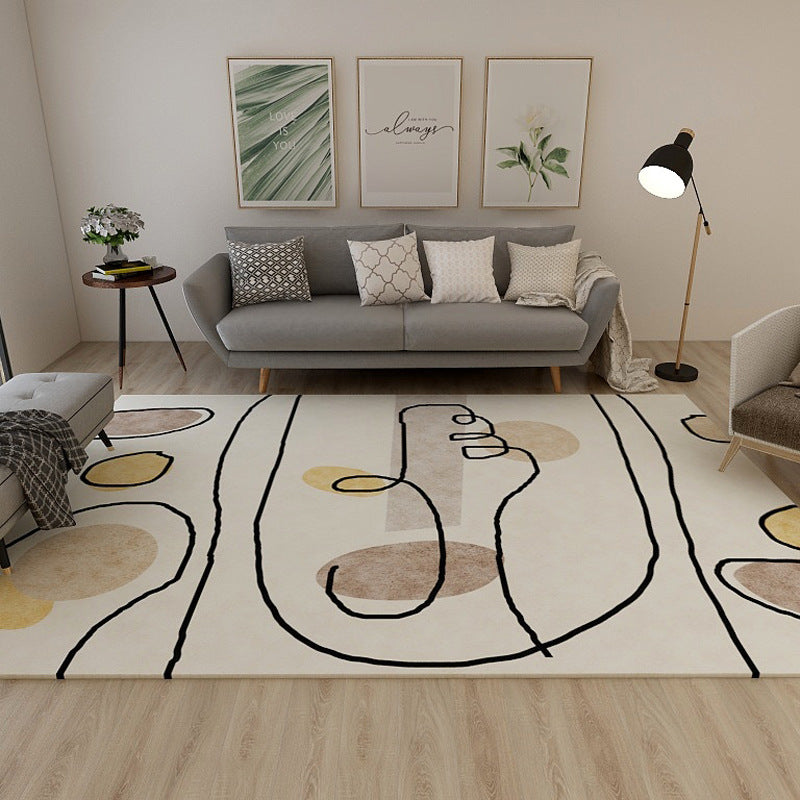 Mid-Century Modern Luxe Minimalist Living Room Carpet