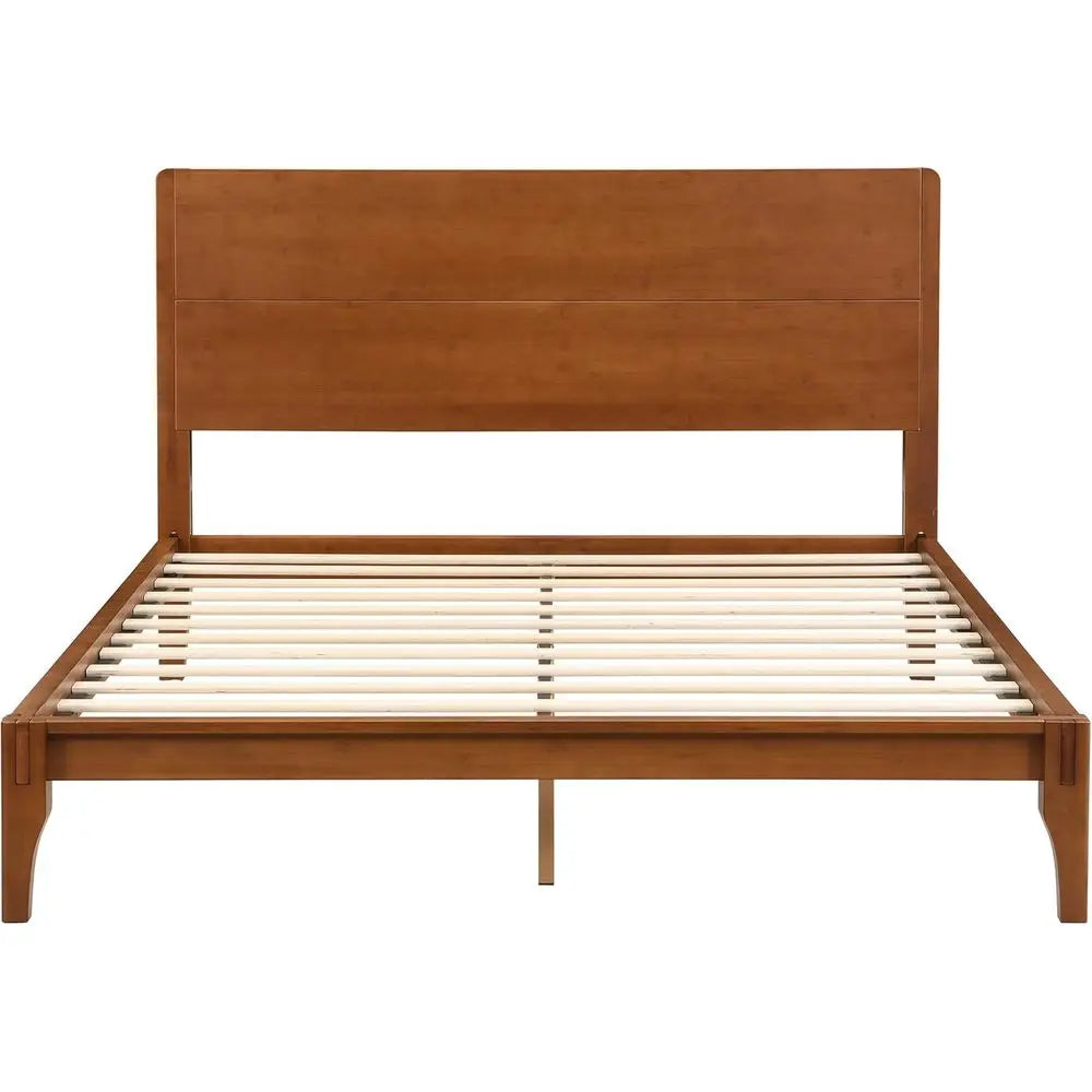 Ellington Collection | Floating California Bamboo Platform Bed - captured in a curated lifestyle vignette in a Mid-Century Modern bedroom setting.