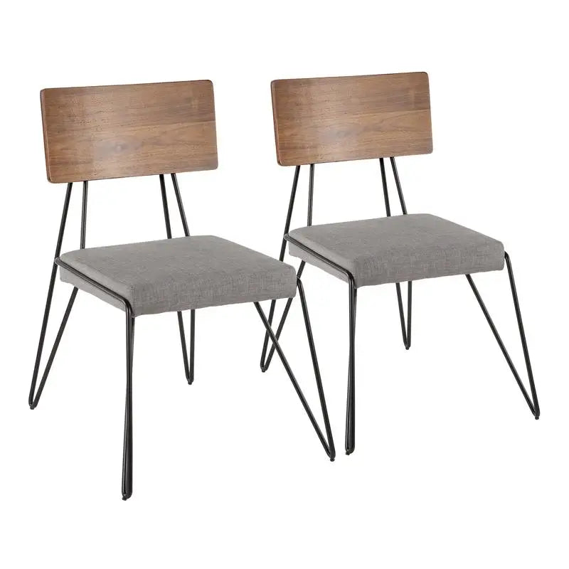 Dresden Collection | Arched Gold-Trimmed Loft Chair Set - styled from an alternate angle revealing dimensional depth in a Mid-Century Modern living room setting.