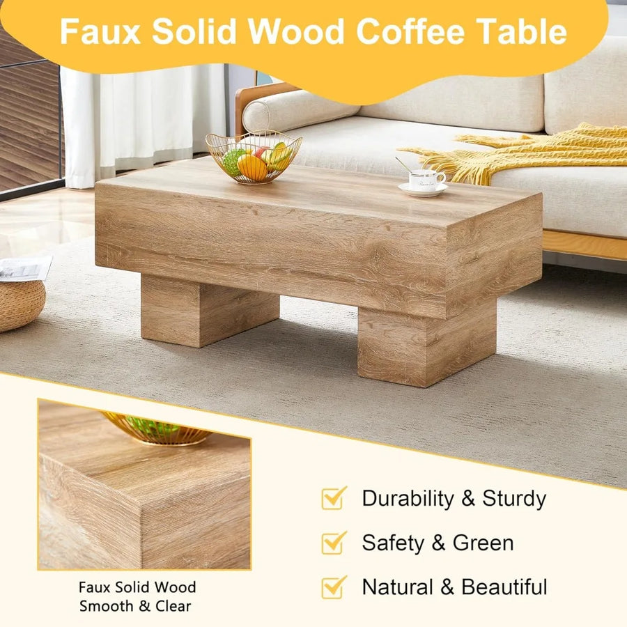 Belmont Collection | Tapered-Leg Nordic Walnut Coffee Table - showcasing full sculptural form and curated finish in a Mid-Century Modern living room setting.