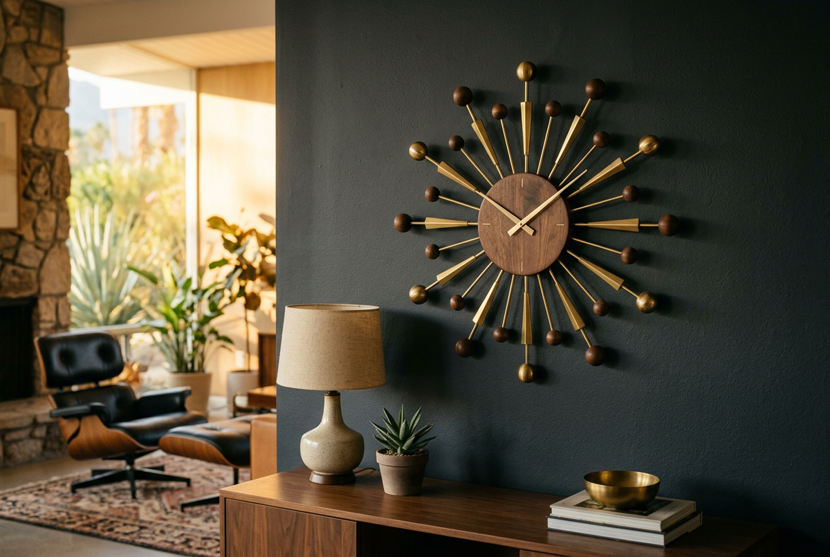 Royale Mid-Century Modern Wall Clock | Atomic Fin