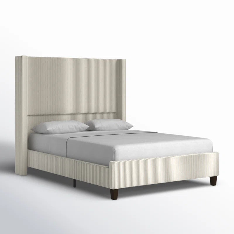 Crofford Upholstered Wingback Platform Bed