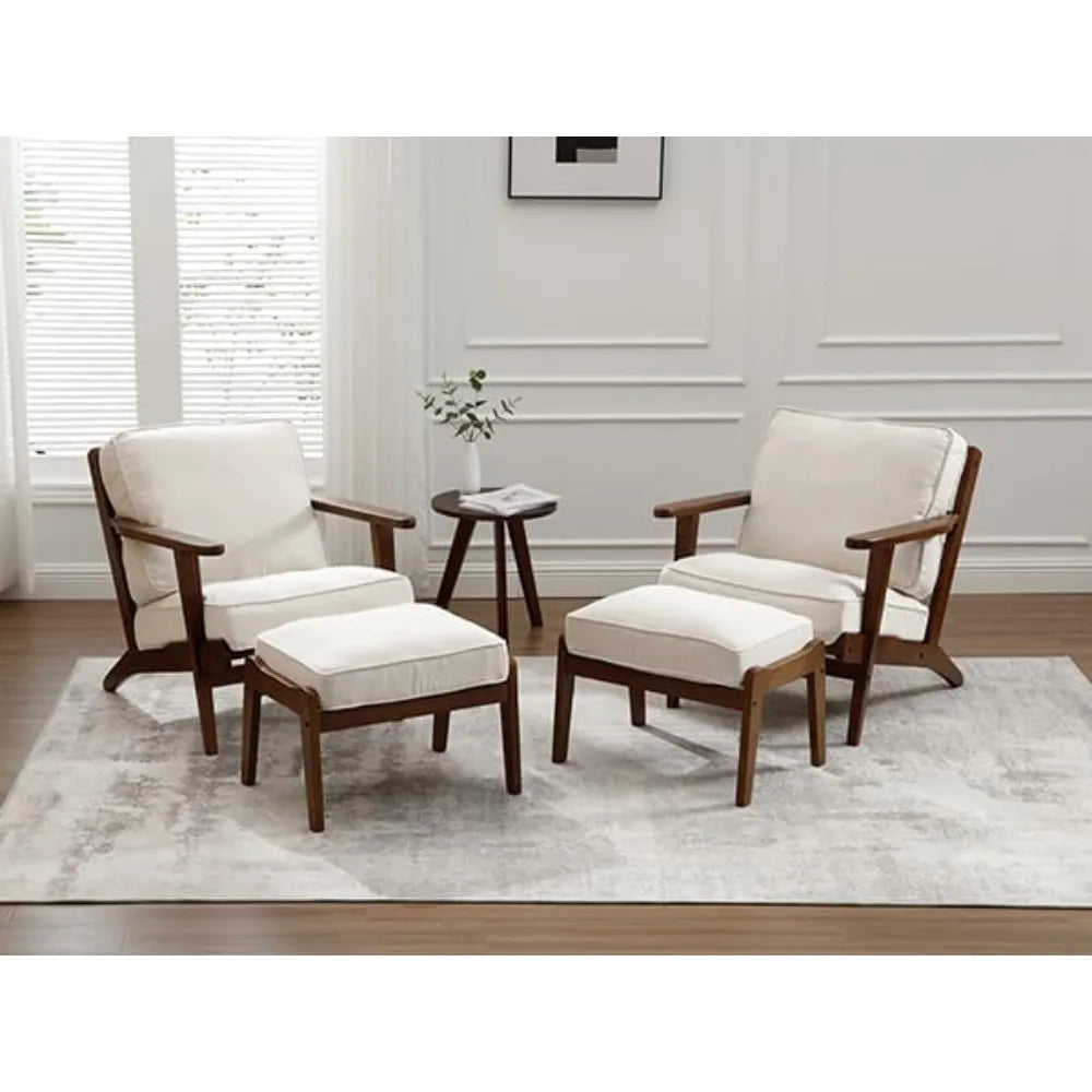 The Fontaine Walnut & Bouclé Accent Chair