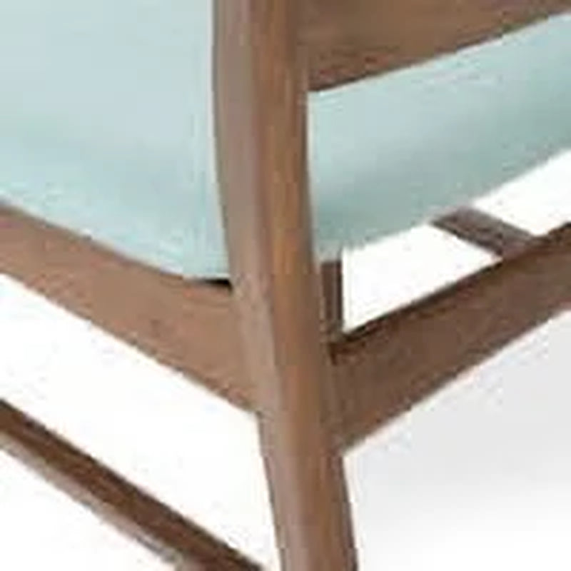 GDF Studio Isador Mid Century Modern Fabric Upholstered Wood Dining Chairs, Set of 2, Mint and Walnut