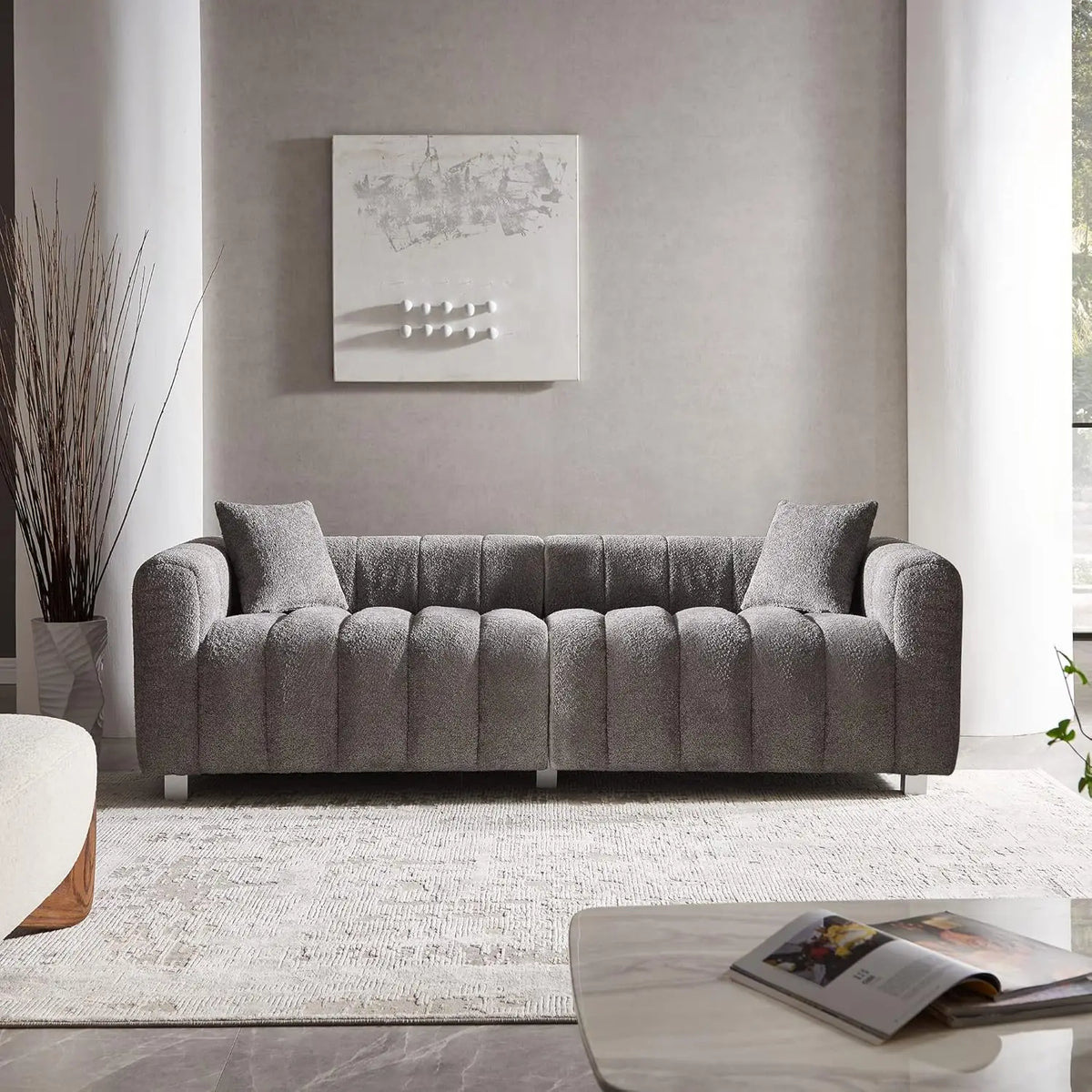 The Fontaine Boucle Three-Seater Sofa