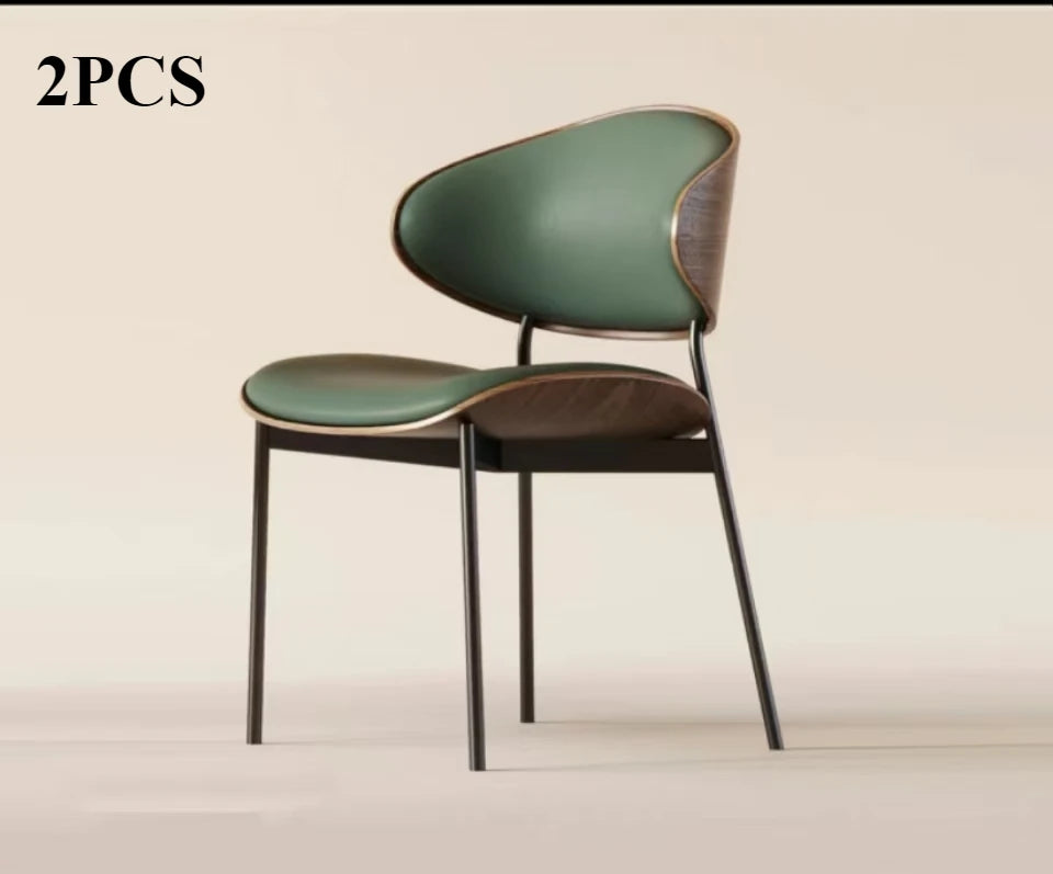 The Fontaine Cognac Leather Dining Chairs