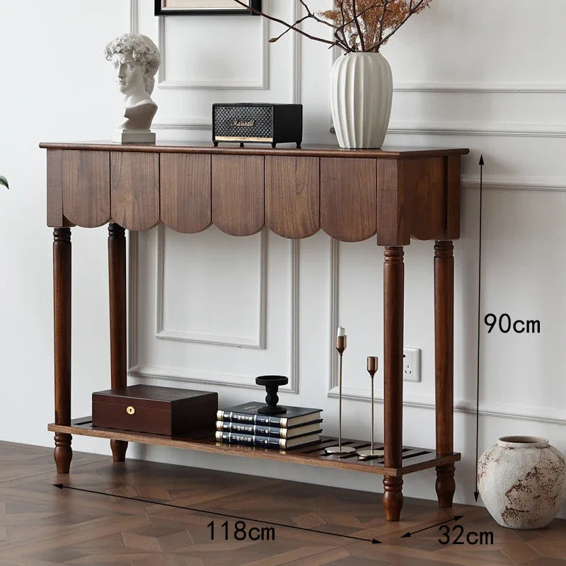 Ellington Collection | Atomic-Era Entryway Walnut Console - detail view 13 revealing design nuance in a Mid-Century Modern entryway setting.