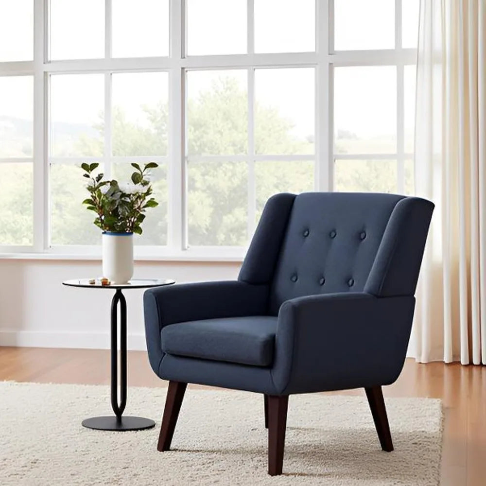 The Fontaine Linen Tufted Accent Chair