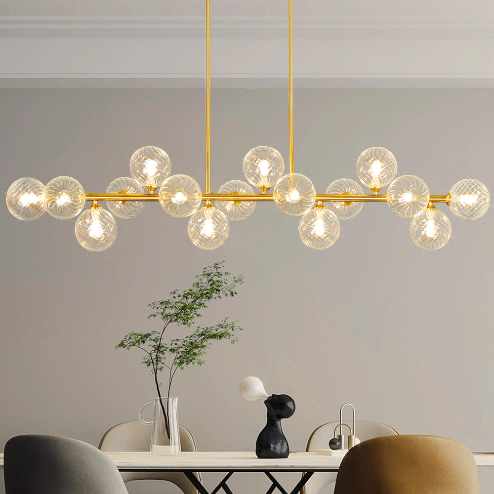 Exquisite 54in Mid Century Modern 16-Light Sputnik Chandelier for Elegant Dining and Kitchen Spaces
