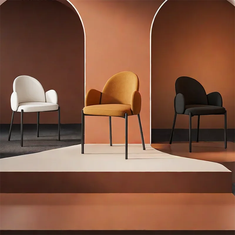 Ellington Collection | Tapered-Leg Curved Walnut Dining Chair - featuring close-up joinery and artisanal finish quality in a Mid-Century Modern dining room setting.
