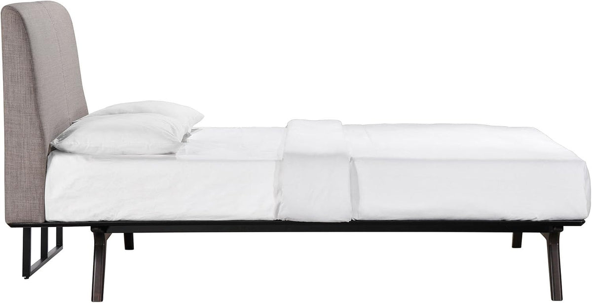 Mid-Century Modern Wood Platform Queen Size Bed