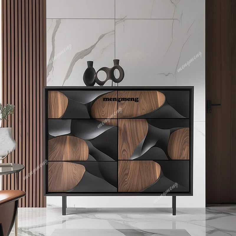 Dresden Collection | Hairpin-Legged Leather-Wrapped Walnut Bookshelf Cabinet