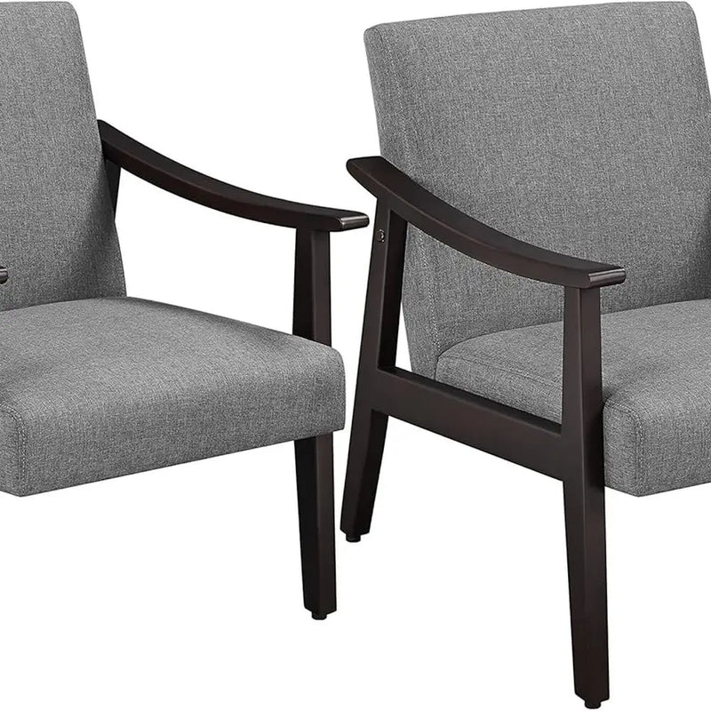 The Belmont Charcoal Upholstered Accent Duo