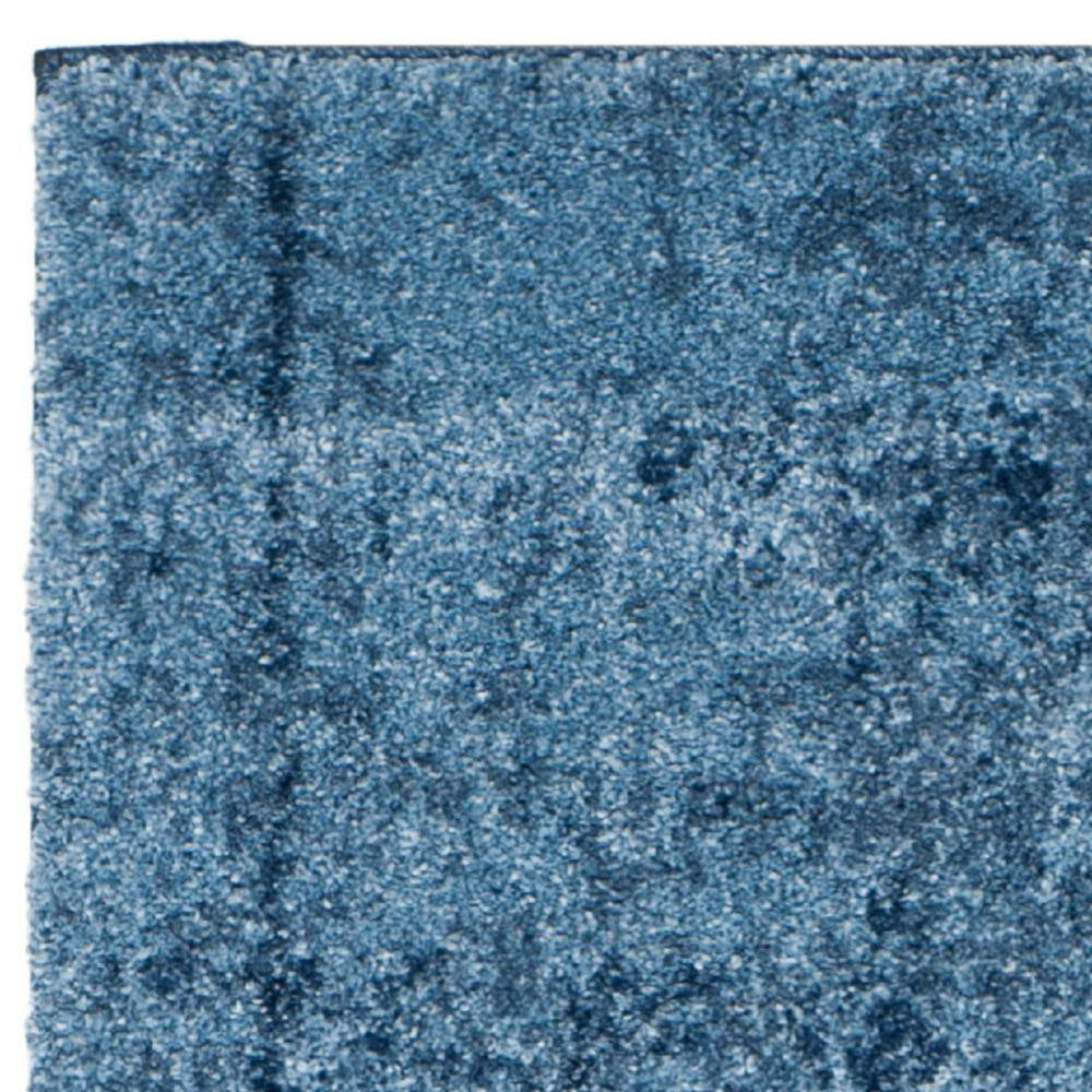 Retro Light Blue/Blue 2 Ft. X 7 Ft. Distressed Floral Runner Rug