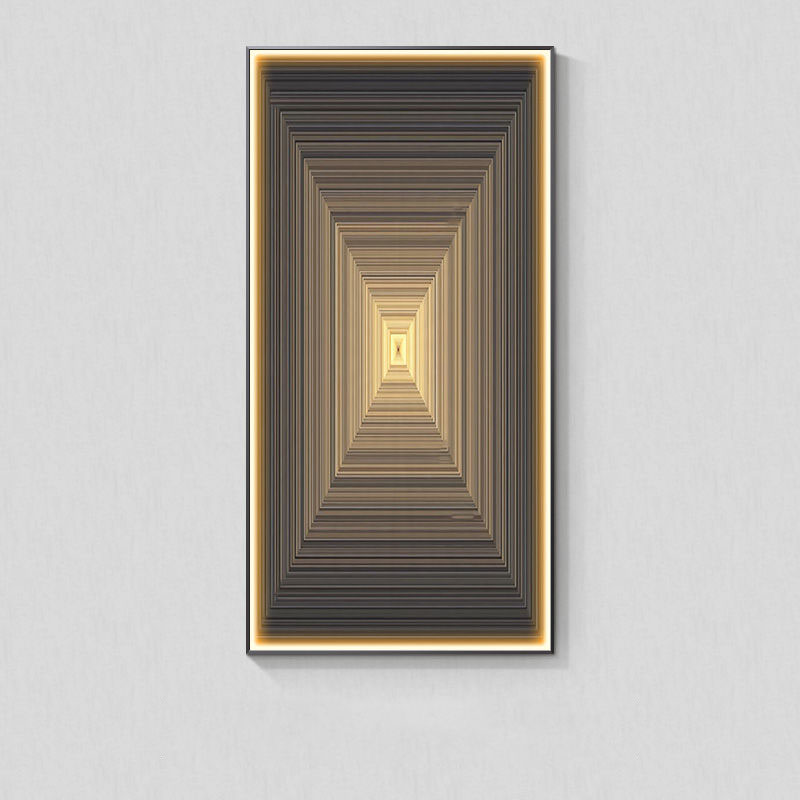 Dresden Collection | Geometric Atomic-Era Abstract Canvas - showcasing full sculptural form and curated finish in a Mid-Century Modern living room setting.