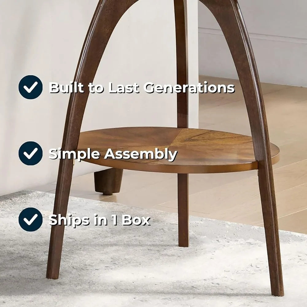 The Ellington Walnut Round End Table