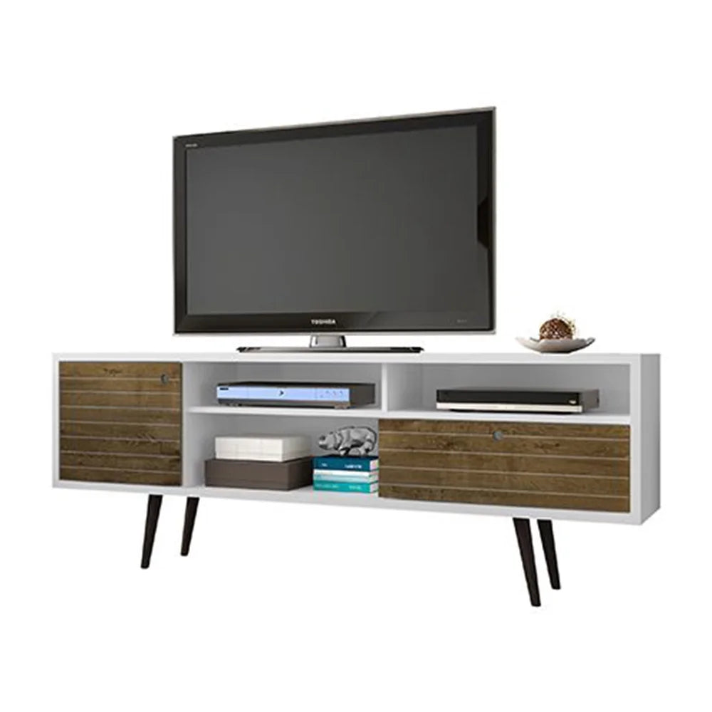 Liberty 70.86 Inch Mid Century Modern Wood TV Stand with Legs