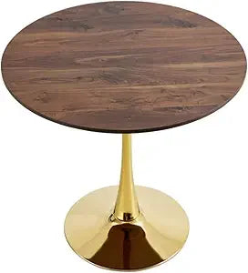 Dresden Collection | Sculptural Marble-Topped Carrara Marble Tulip Table - detail view 20 revealing design nuance in a Mid-Century Modern living room setting.