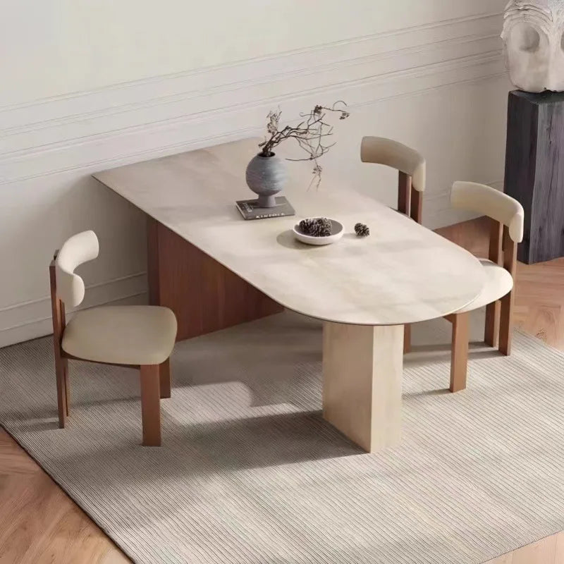 The Dresden Travertine Dining Table